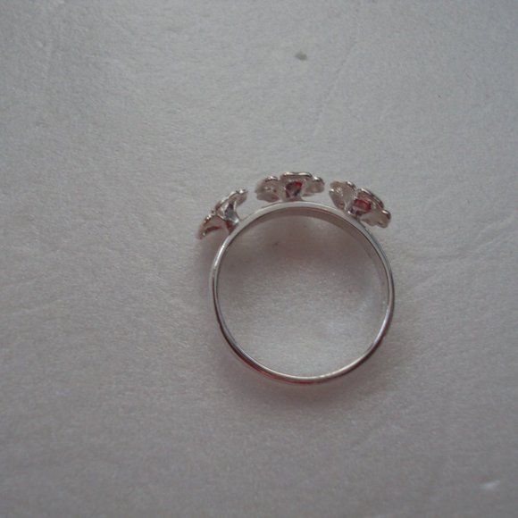 New floral sterling ring size 8 POS101 - Picture 3 of 3